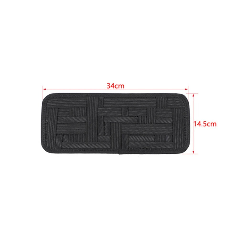Top Roof Sun Visor Storage Bag - Sunshade Holder Organizer for Car Accessories - Delicate Leather