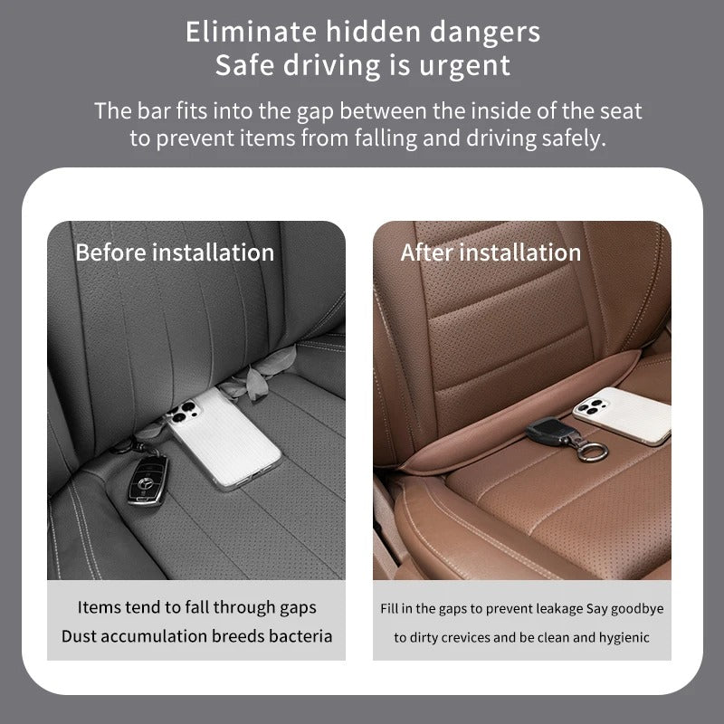 Plug-In Car Interior Gap Strip – Elastic EVA Filling Insert for Console and Seat Divider - Delicate Leather