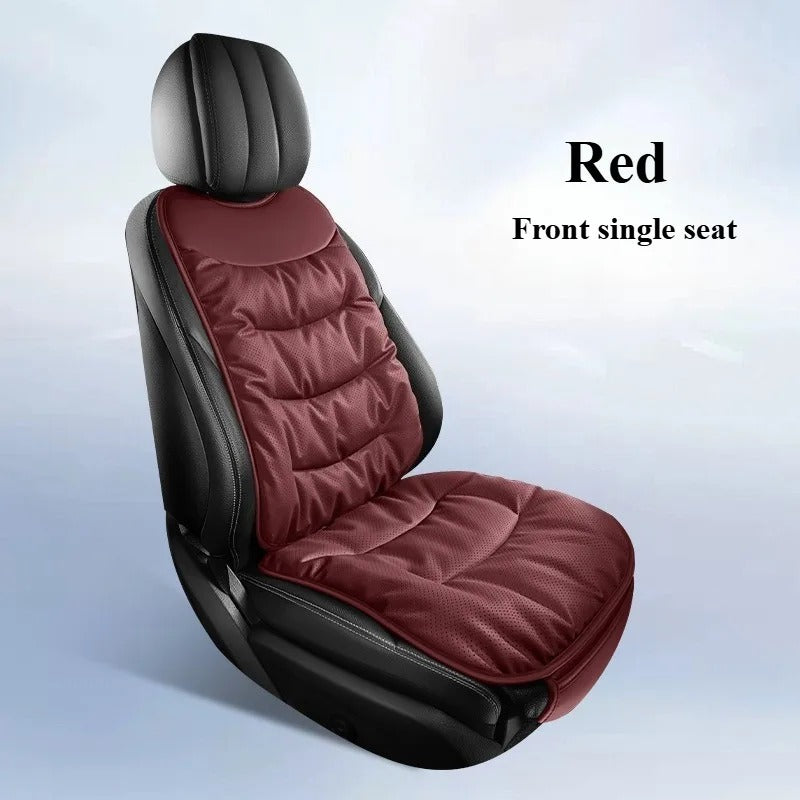 Nappa Leather Car Front Seat Cover – Universal Fit Breathable Protector Cushion for All Seasons - Delicate Leather