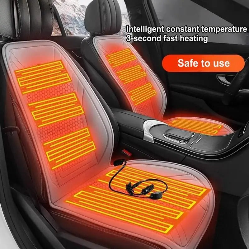 Heated Car Seat Cushion – 12V/24V Electric Winter Seat Heating Pad - Delicate Leather
