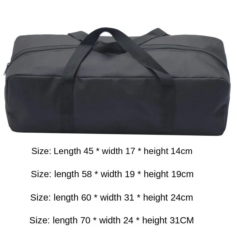 Outdoor 600D Camping Tent Storage Bag Oxford Black Camping Hiking Picnic Carry Bag Fishing Rod Tent Pole Widened And Thickened - Delicate Leather