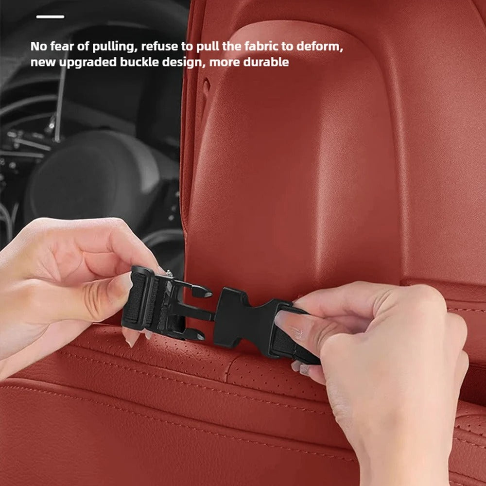 Universal Car Seat Cushion – Nappa Leather Headrest Support Pillow for Car - Delicate Leather