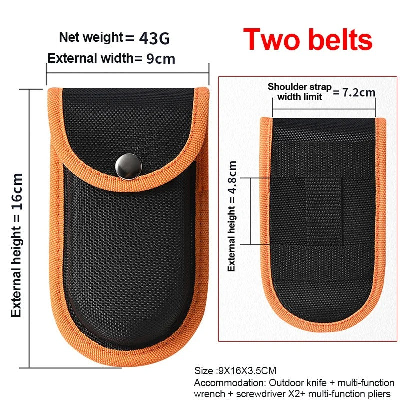 1PC Oxford Nylon Folding Knife Sleeve, Outdoor Camping Hiking Nylon Case, Army Knives Cover Bags Pouch Organizer