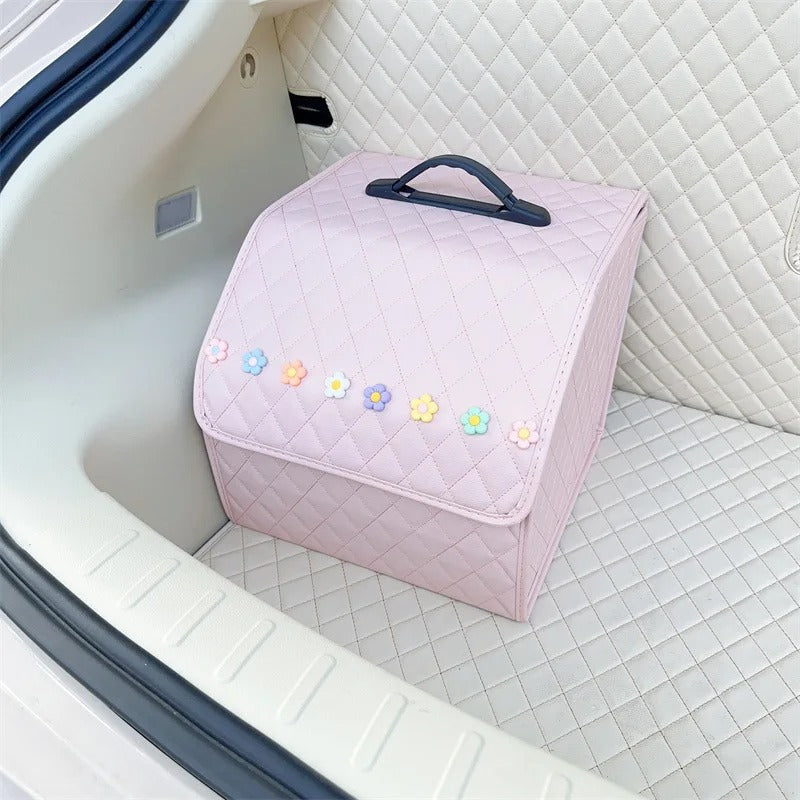 Cute Car Trunk Organizer for Women – Foldable, Versatile & Stylish Storage Solution