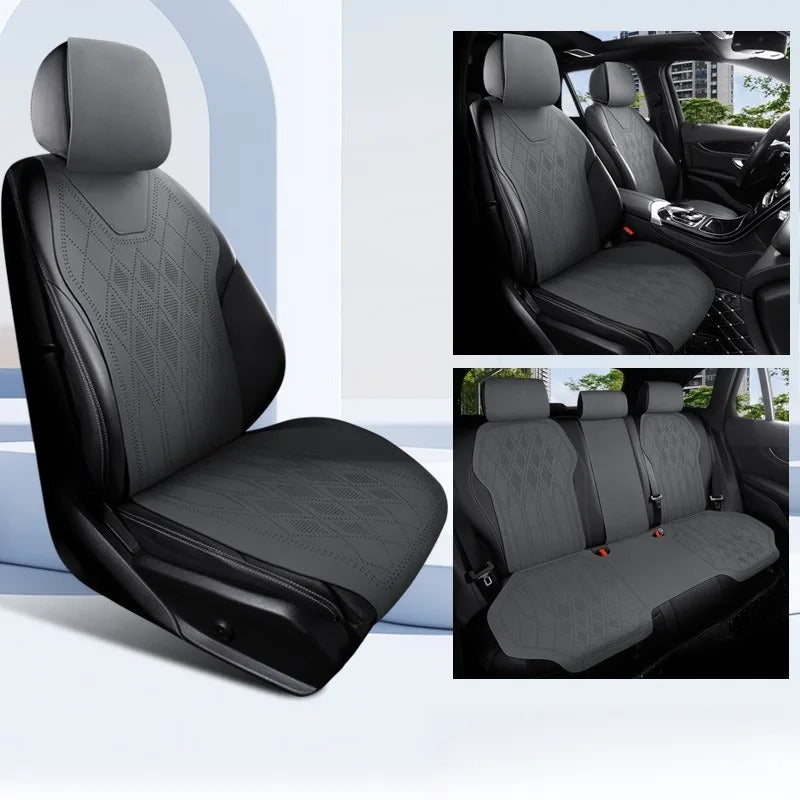 Luxury Suede Car Seat Covers – Universal Full Set Seat Protectors - Delicate Leather