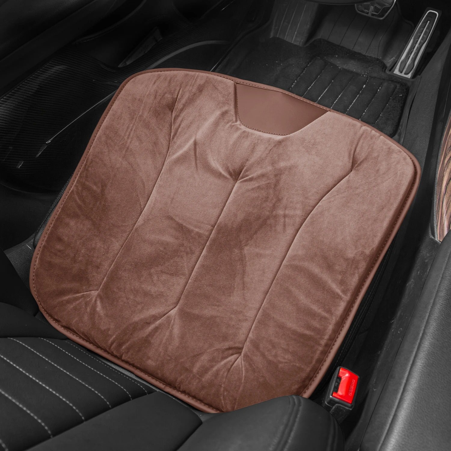 Car Seat Cushion – Non-Slip Chair Pad for Driving & Everyday Seating - Delicate Leather