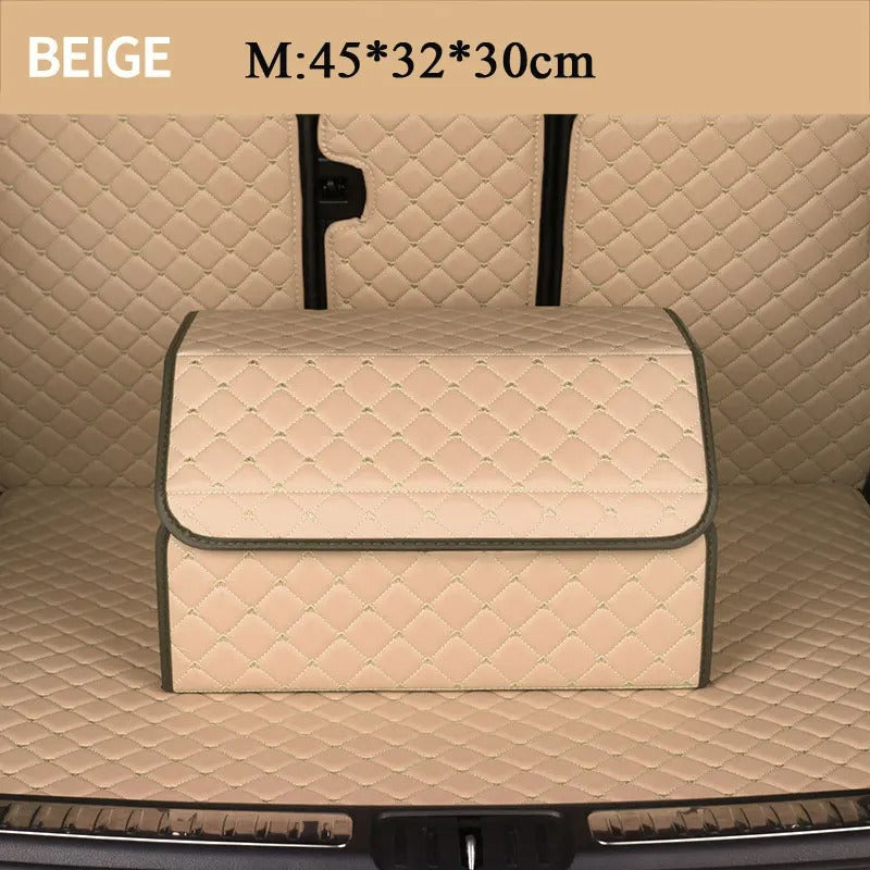 Foldable PU Leather Car Trunk Organizer – Stylish & Durable Storage Solution