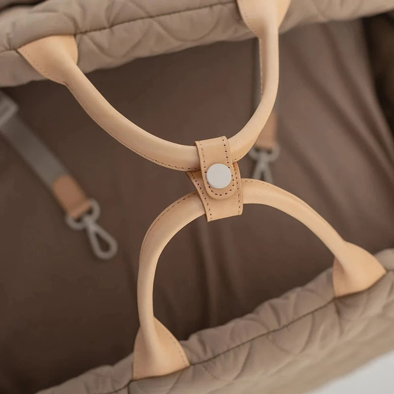 Safe Car Dog Carrier Bag – Breathable & Non-Slip Travel Kennel for Small Pets, Gift For Mother's Day 2025 - Delicate Leather