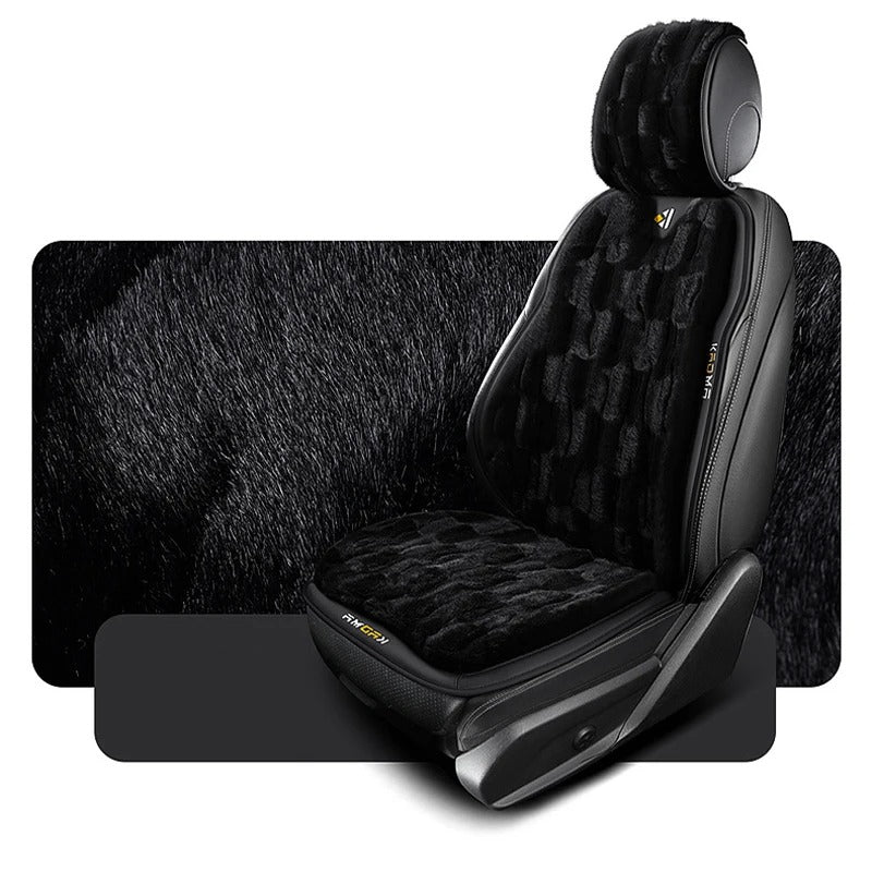 Luxury Thick Plush Car Seat Cushion – Warm Mink Velvet Winter Seat Cover for Comfort and Protection - Delicate Leather