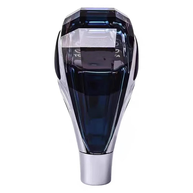Universal Crystal LED Gear Shift Knob | Stylish Car Gear Head with Illuminated Design (SP17) - Delicate Leather