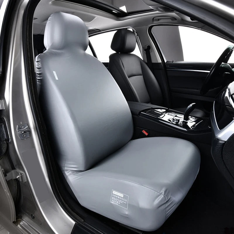 All-Season Universal PU Leather Car Seat Cover – Waterproof Full-Surround Elastic Seat Protector for Sedans, SUVs, and Trucks - Delicate Leather