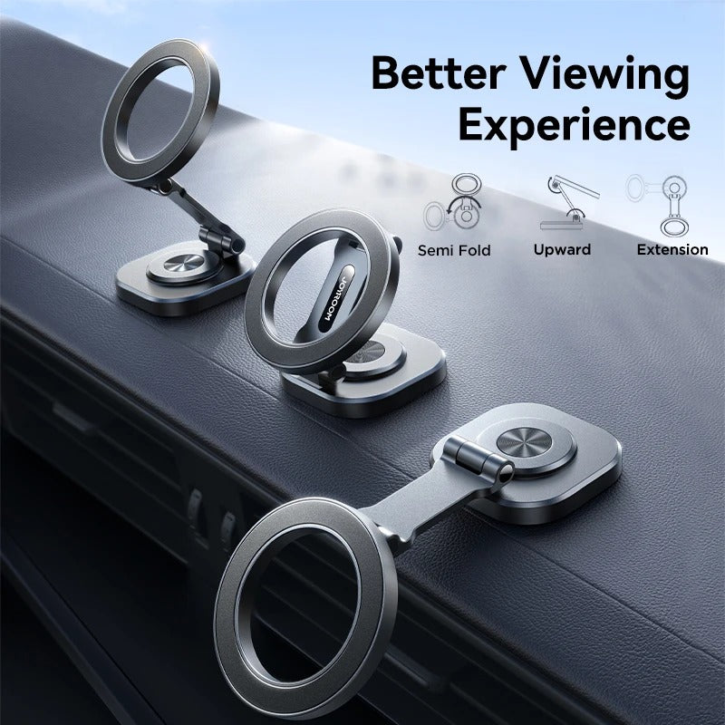 Magnetic Car Mount 24 Strong Magnet 360° Rotation Foldable Phone Holder for Car for iPhone 15, 14, 13, 12