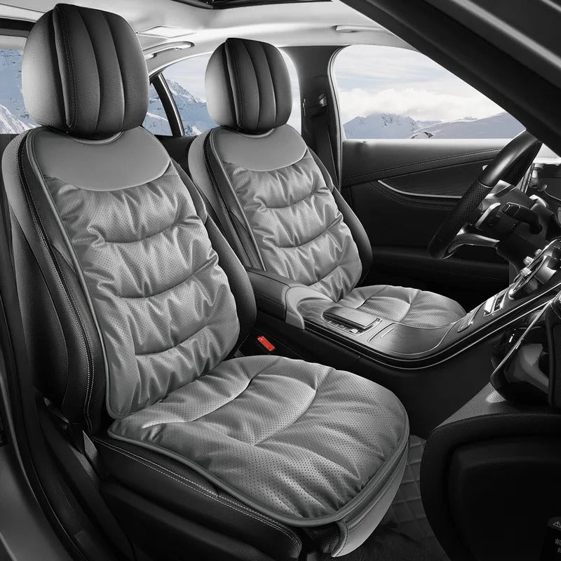 Nappa Leather Car Front Seat Cover – Universal Fit Breathable Protector Cushion for All Seasons - Delicate Leather