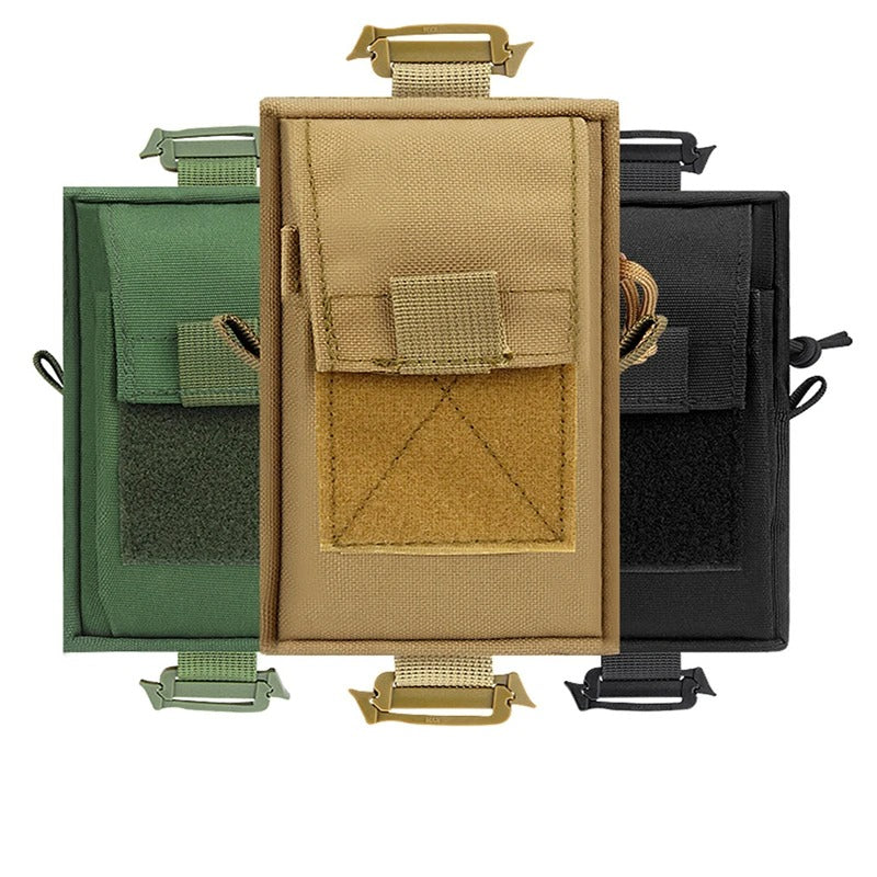 Bag Belt Waist Fanny Pack, Multifunctional Mobile Phone Pouch Holder Case, Camping Hunting First Aid Gear Purse - Delicate Leather