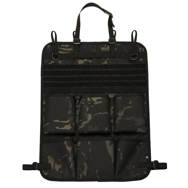 Car Organizer Seat Back Storage Bag - Multifunction Tactical Camo Hanging Bags, Interior Accessories - Delicate Leather