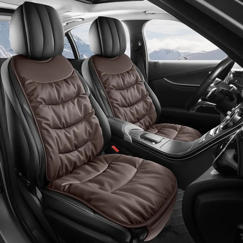 Nappa Leather Car Front Seat Cover – Universal Fit Breathable Protector Cushion for All Seasons - Delicate Leather