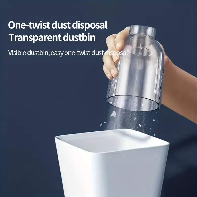 Mini Car Vacuum Cleaner – High-Power Suction, Wet & Dry Dual-Purpose, Portable Handheld Design for Small Sedans, Easy to Use and Store - Delicate Leather