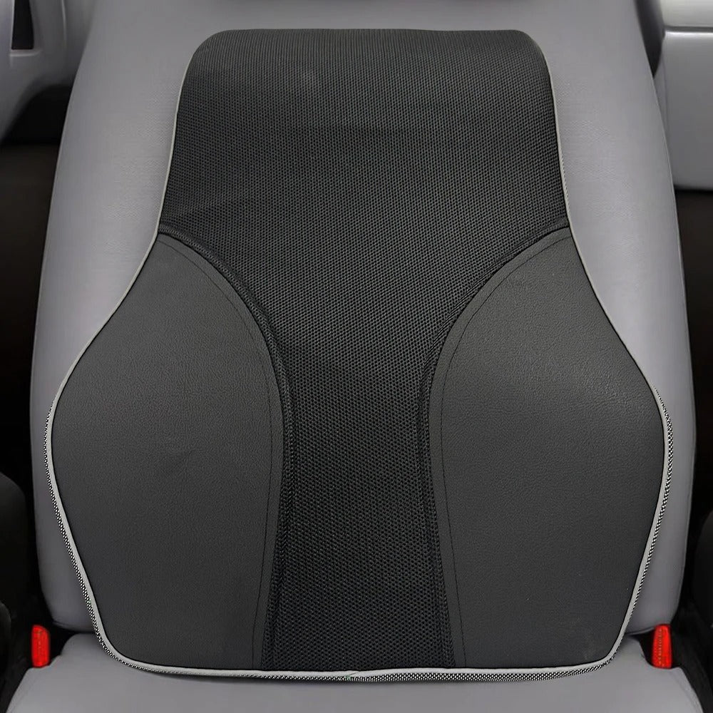 Memory Foam Lumbar Cushion – Car, Office, and Gaming Chair - Delicate Leather