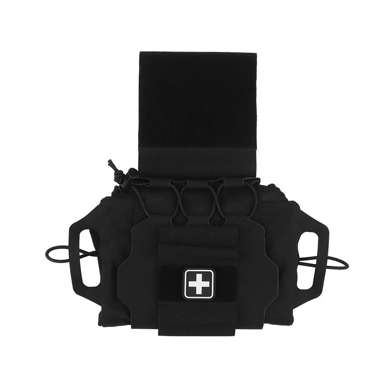 Outdoor Utility Pouch – Nylon Compact Storage Bag with MOLLE-Style Attachment - Delicate Leather
