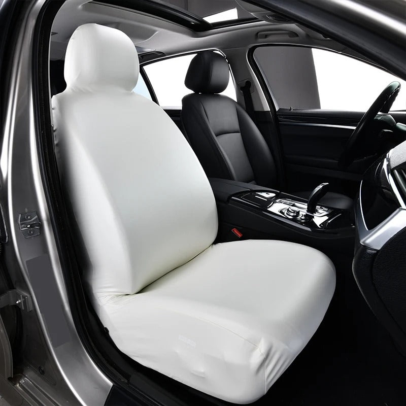 All-Season Universal PU Leather Car Seat Cover – Waterproof Full-Surround Elastic Seat Protector for Sedans, SUVs, and Trucks - Delicate Leather