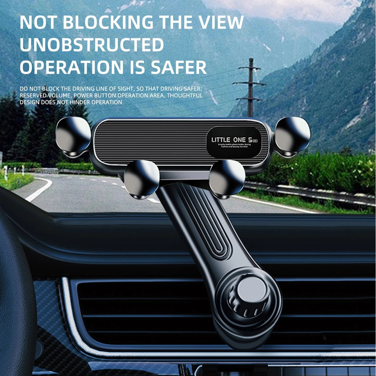 Gravity Car Phone Holder - Universal Shockproof Air Vent Mount for 4.7-7 Inch Smartphones