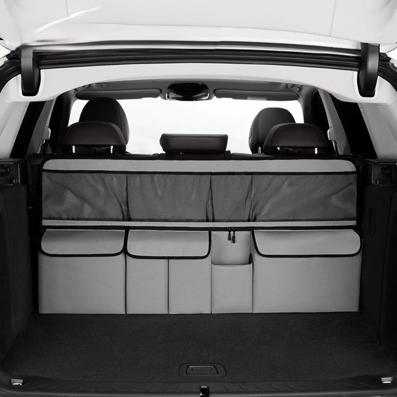 Car Trunk Storage Hanging Bag – Universal Foldable Organizer - Delicate Leather