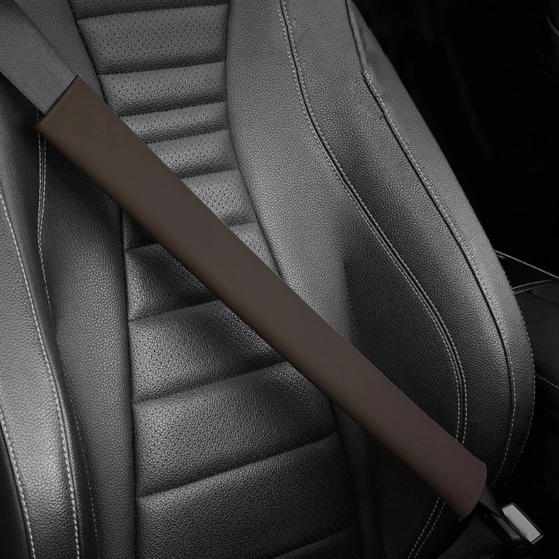 48 cm Universal Microfiber Leather Seat Belt Cover – Soft Shoulder Pad Strap Protector for Car, SUV & Truck Interiors - Delicate Leather