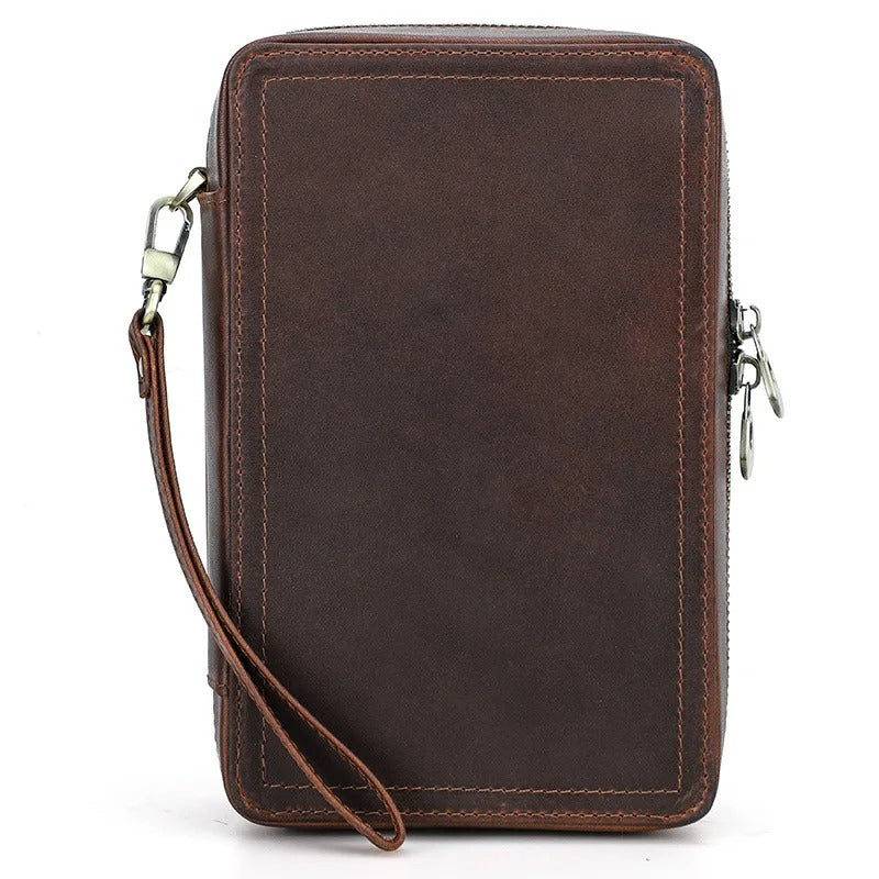 4-Pack Cigar Box with Wrist Zipper - Outdoor Travel Set, Moisturizing and Moisture-Proof Storage - Delicate Leather