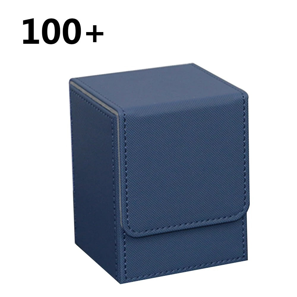 PU Leather Trading Card Box Collection Capacity Tarot Card Box Card Storage Box Game Card Set Storage Organizer - Delicate Leather
