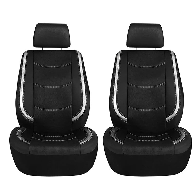 Universal Car Seat Covers Full Set – Waterproof Artificial Leather with Bright PVC, Easy Installation, Interior Car Seat Protector for All Seasons - Delicate Leather