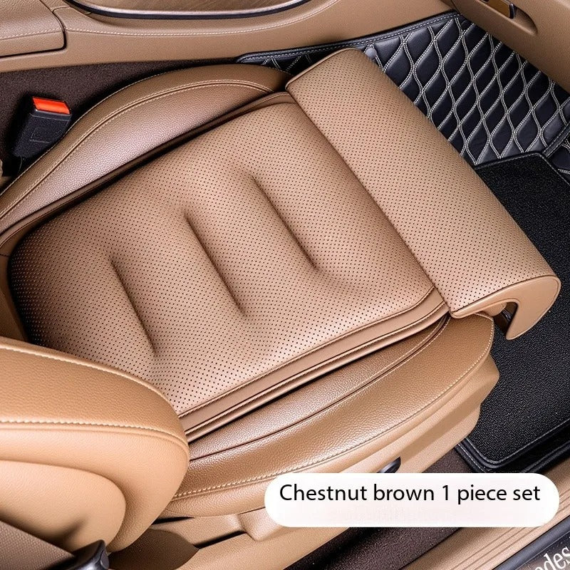 Universal Car Seat Cushion – Anti-Slip PU Leather Protective Mat, Integrated Thin Design for All Seasons - Delicate Leather