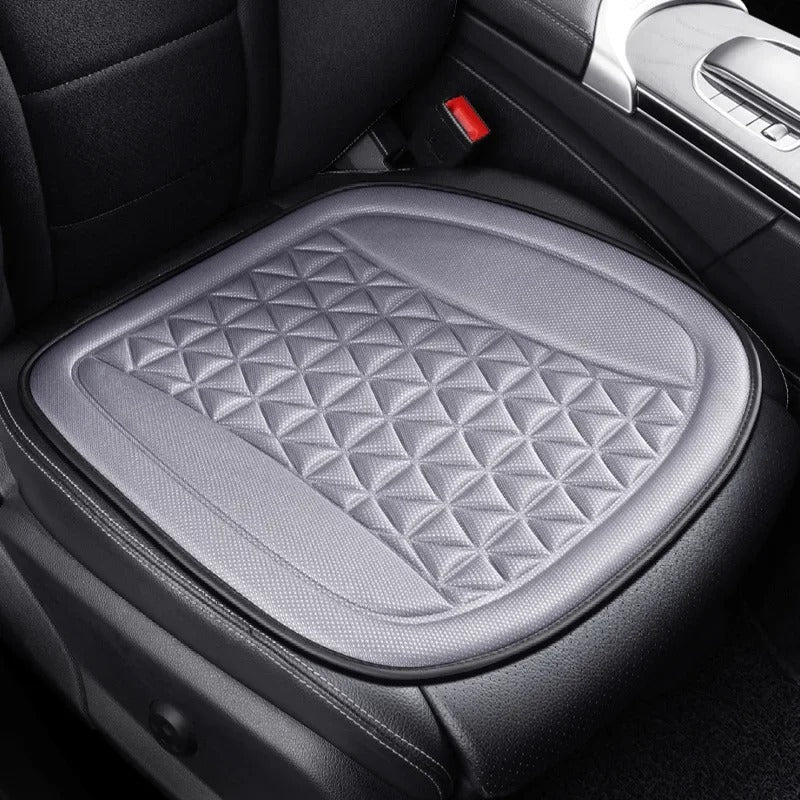Car Seat Cushion with Memory Foam – Non-Slip Comfort Pad for Vehicle, Office Chair & Home Use - Delicate Leather