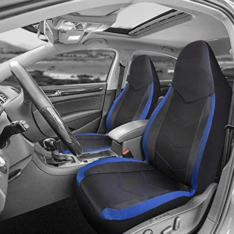 2-Piece Universal Front Car Seat Covers – Breathable Anti-Slip Seat Protectors - Delicate Leather