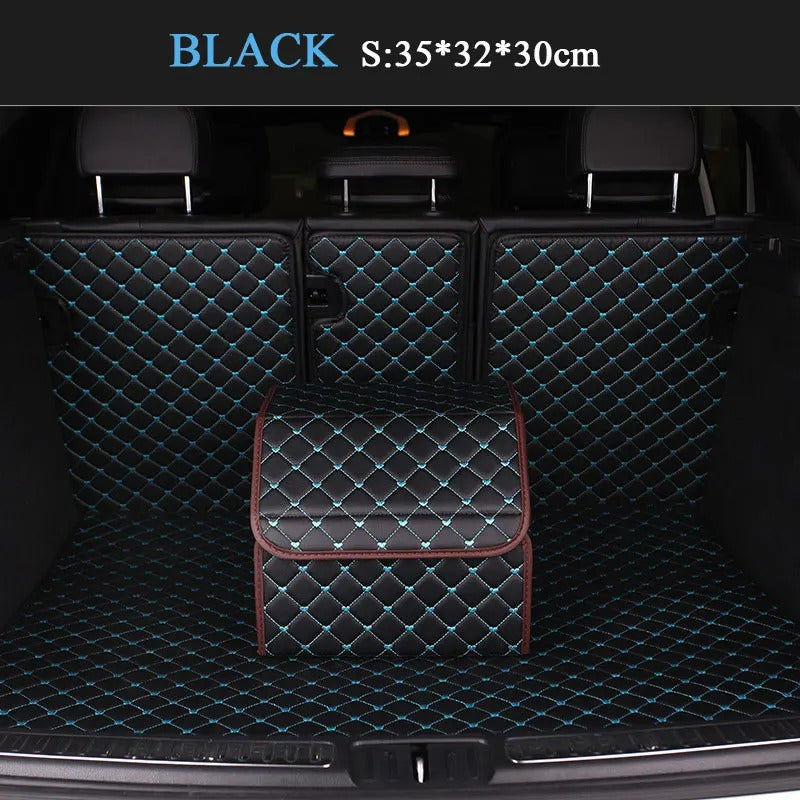 Foldable PU Leather Car Trunk Organizer – Stylish & Durable Storage Solution