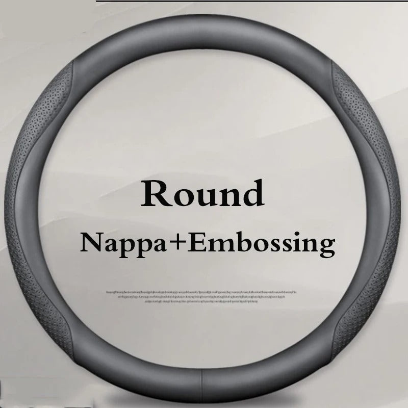 Car Steering Wheel Cover, Premium Anti-Slip Steering Wheel Cover – Carbon Fiber Leather, Interior Modification for All Car Accessories