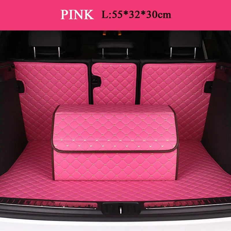 Foldable PU Leather Car Trunk Organizer – Stylish & Durable Storage Solution