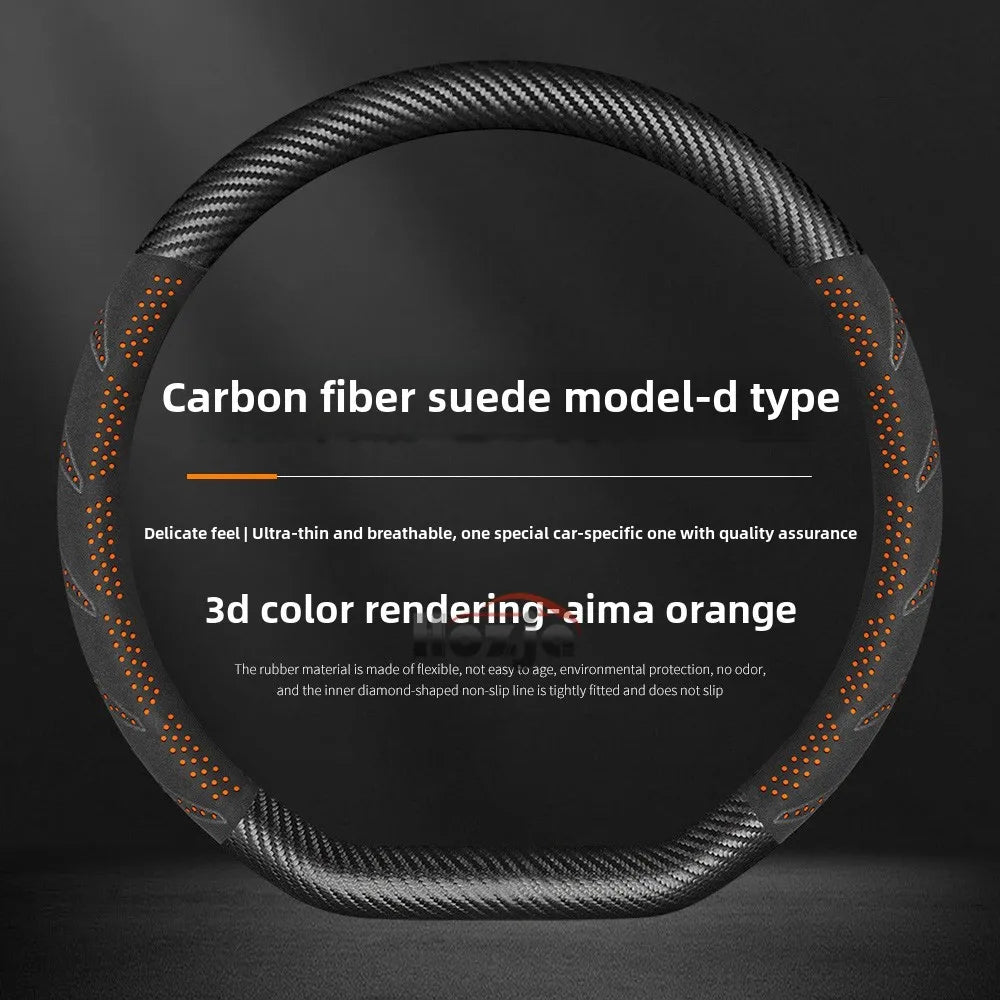 Universal Car Steering Wheel Cover – Anti-Slip, Protective Handle Cover, Compatible with Renault Models - Delicate Leather