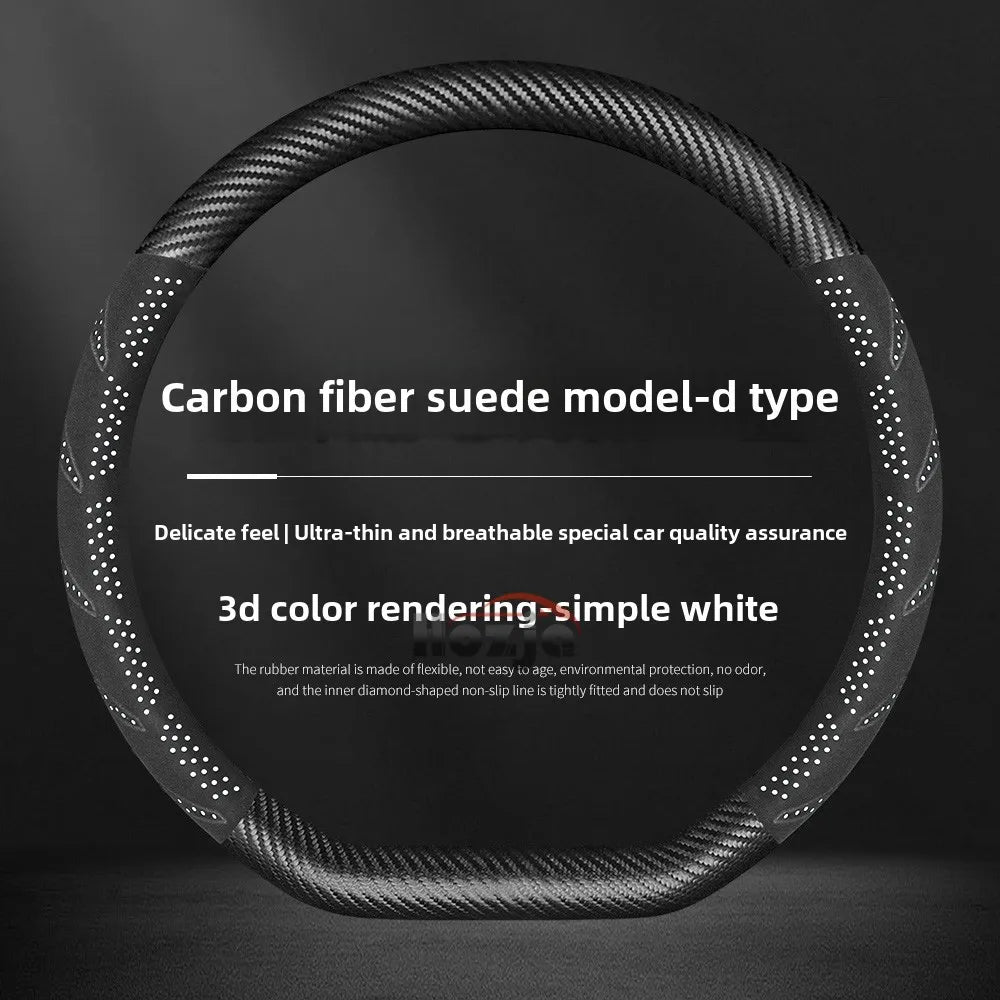 Universal Car Steering Wheel Cover – Anti-Slip, Protective Handle Cover, Compatible with Renault Models - Delicate Leather