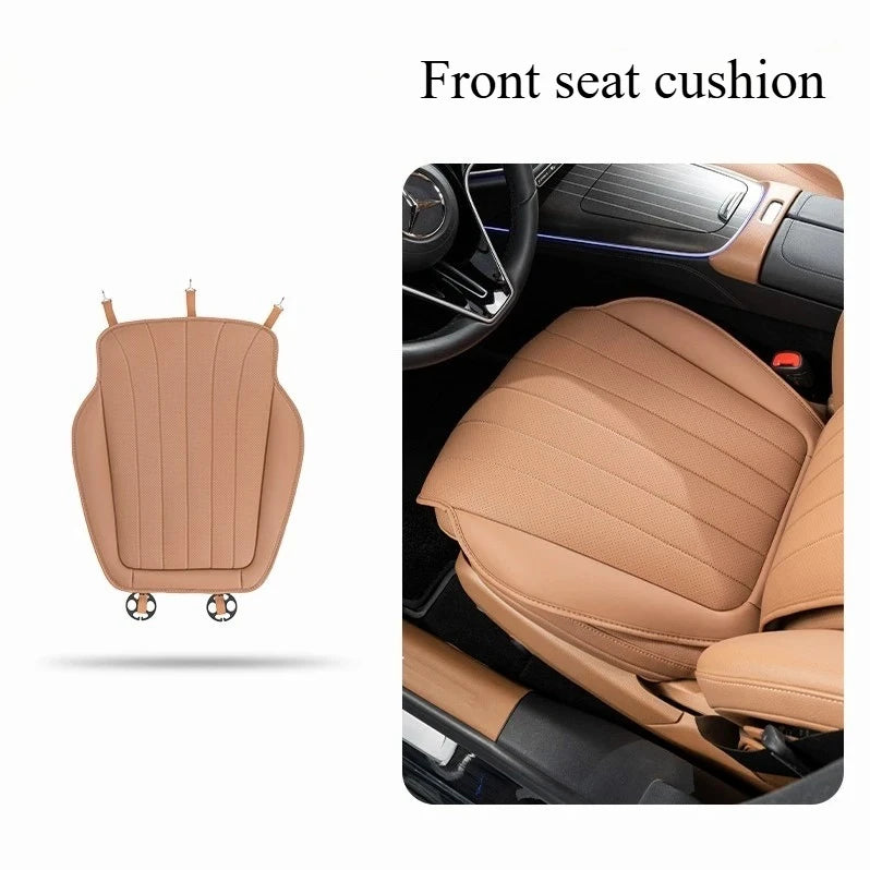 2025 Premium Nappa Leather Universal Car Seat Cushion – Breathable Perforated Design for All-Season Comfort – All-Season Universal Accessory - Delicate Leather