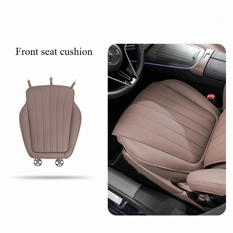 2025 Premium Nappa Leather Universal Car Seat Cushion – Breathable Perforated Design for All-Season Comfort – All-Season Universal Accessory - Delicate Leather