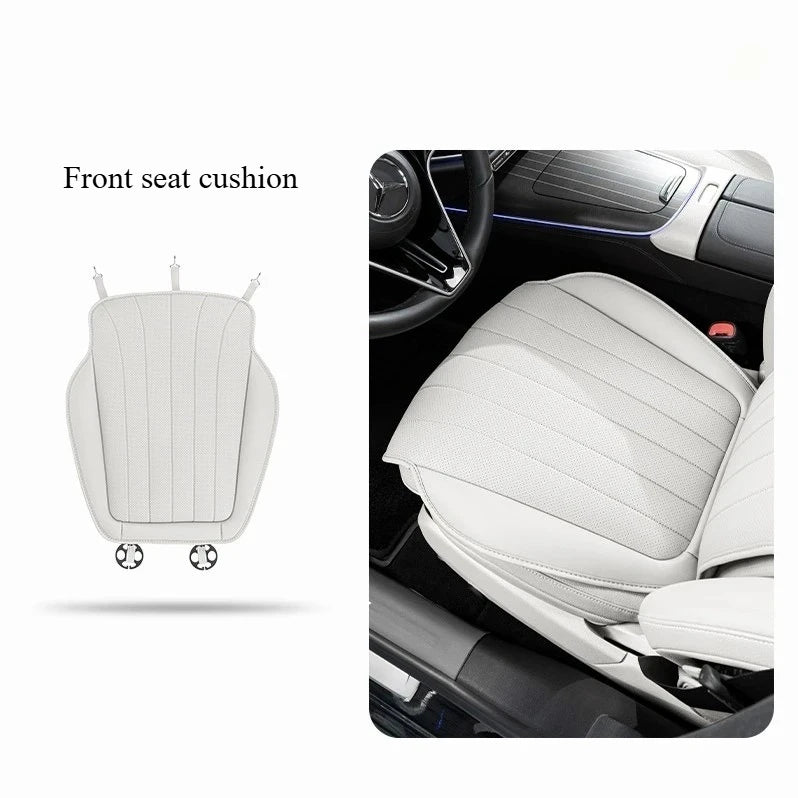 2025 Premium Nappa Leather Universal Car Seat Cushion – Breathable Perforated Design for All-Season Comfort – All-Season Universal Accessory - Delicate Leather
