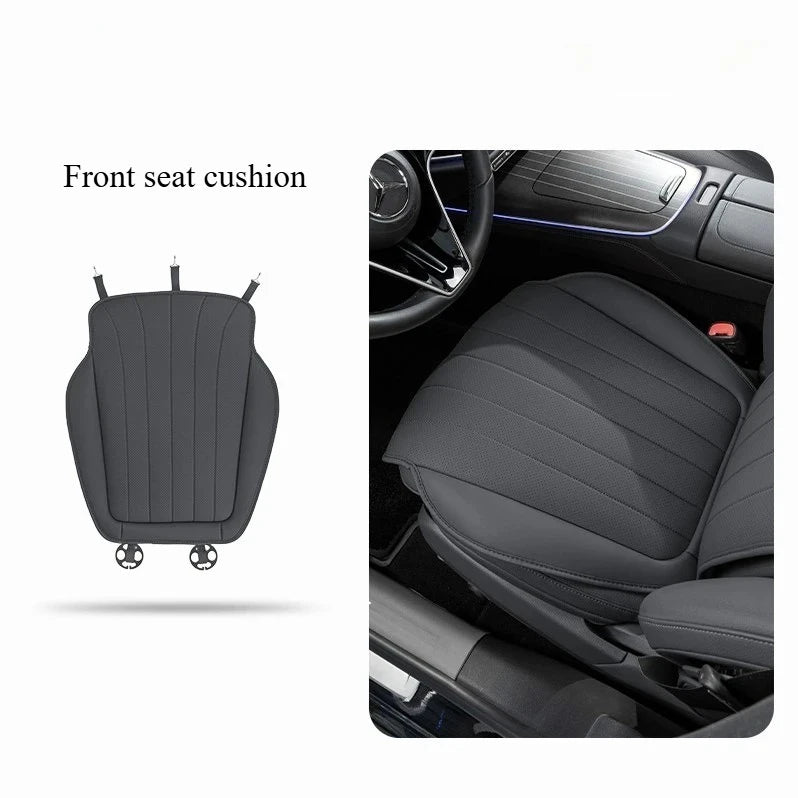 2025 Premium Nappa Leather Universal Car Seat Cushion – Breathable Perforated Design for All-Season Comfort – All-Season Universal Accessory - Delicate Leather