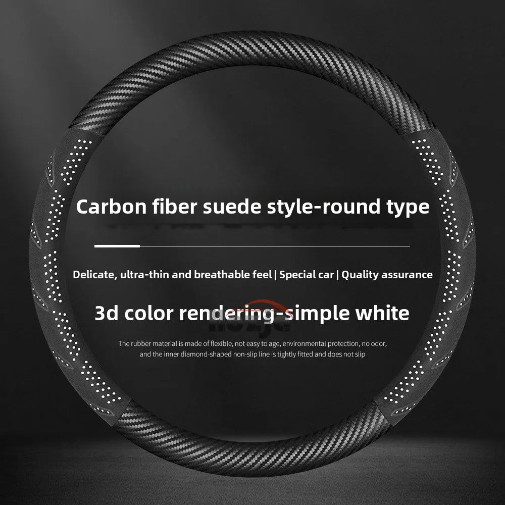 Universal Car Steering Wheel Cover – Anti-Slip, Protective Handle Cover, Compatible with Renault Models - Delicate Leather