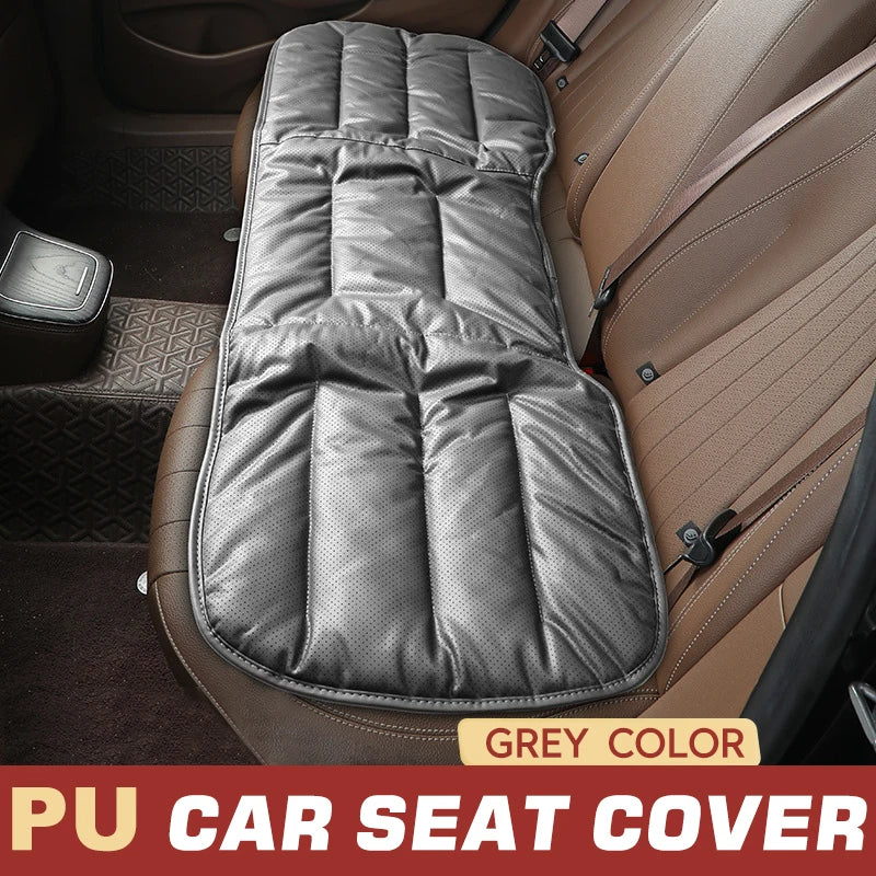 Nappa Leather Car Seat Cover – Universal Waterproof Seat Cushion & Anti-Slip Protector Mat - Delicate Leather