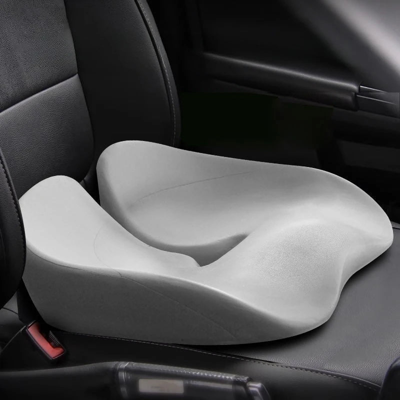 2025 Orthopedic Memory Foam Car Seat Cushion – Non-Slip Coccyx & Sciatica Pain Relief Pillow for Car, Office, or Home - Delicate Leather