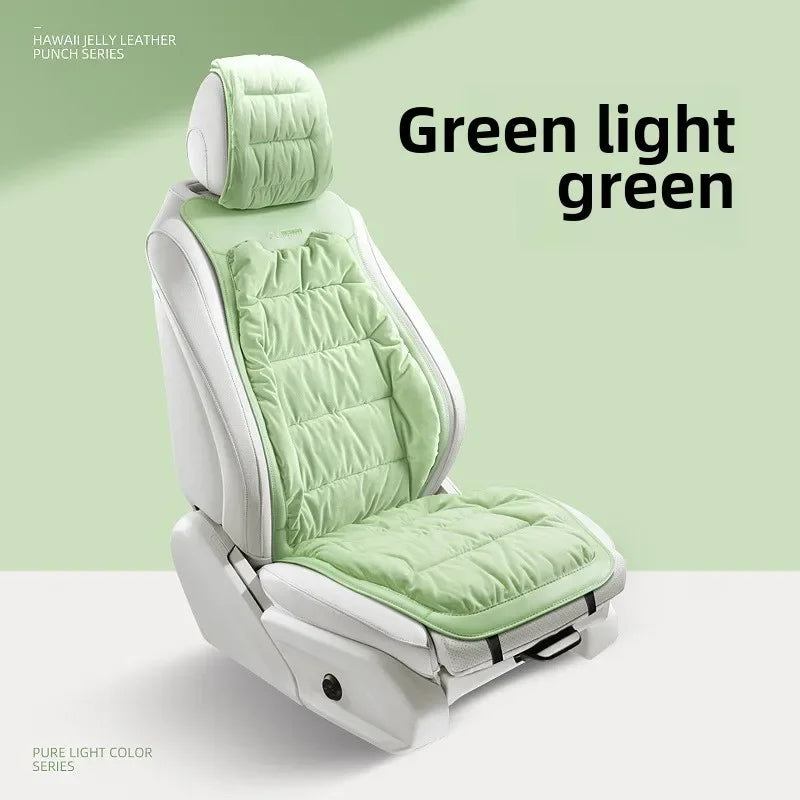 Universal Winter Down Car Seat Cover – Soft Breathable Warm Seat Cushion Protector for Car Interior - Delicate Leather