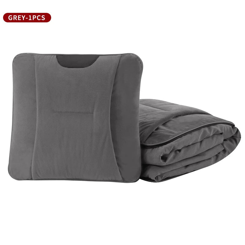 Multi-Functional Car Pillow Quilt - Four Seasons Plush Pillow Blanket - 6 Colors Automotive Parts - Delicate Leather