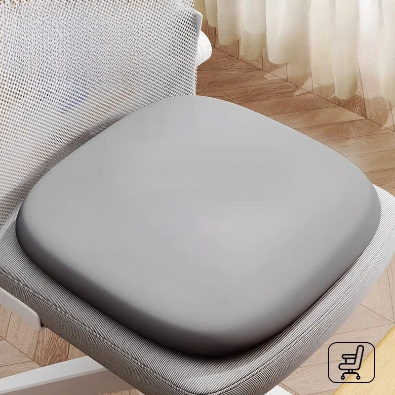 Memory Foam Car Seat Cushion with Lumbar Support – Cool & Breathable Pad for Car, Office, and Home - Delicate Leather