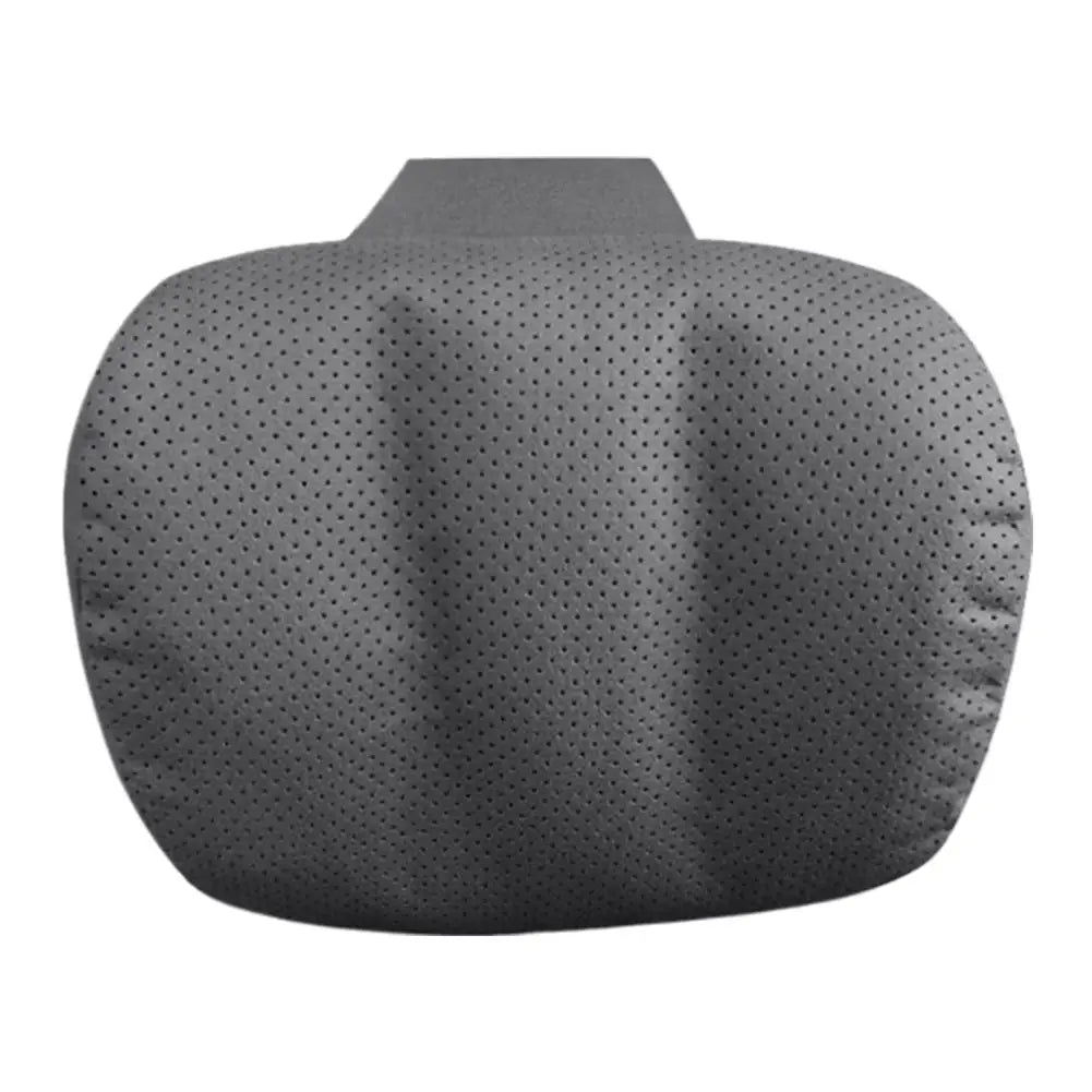 Car Headrest Neck Pillow – Memory Foam Travel Head Support Cushion, Universal Adjustable Fit - Delicate Leather