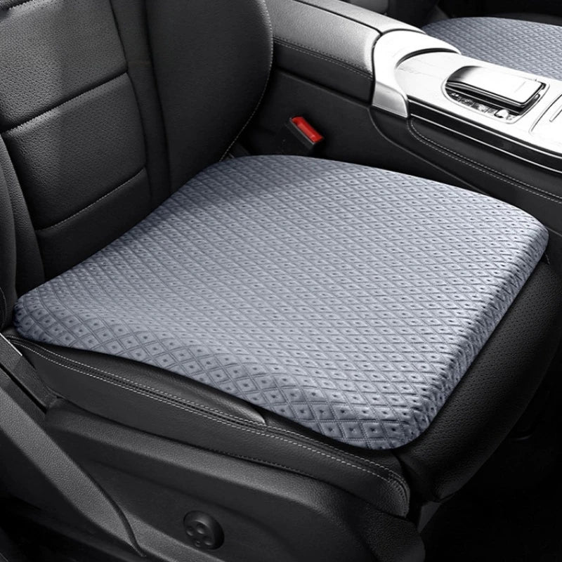 Memory Foam Car Seat Cushion – Breathable Height Boost Mat for Car and Office - Delicate Leather